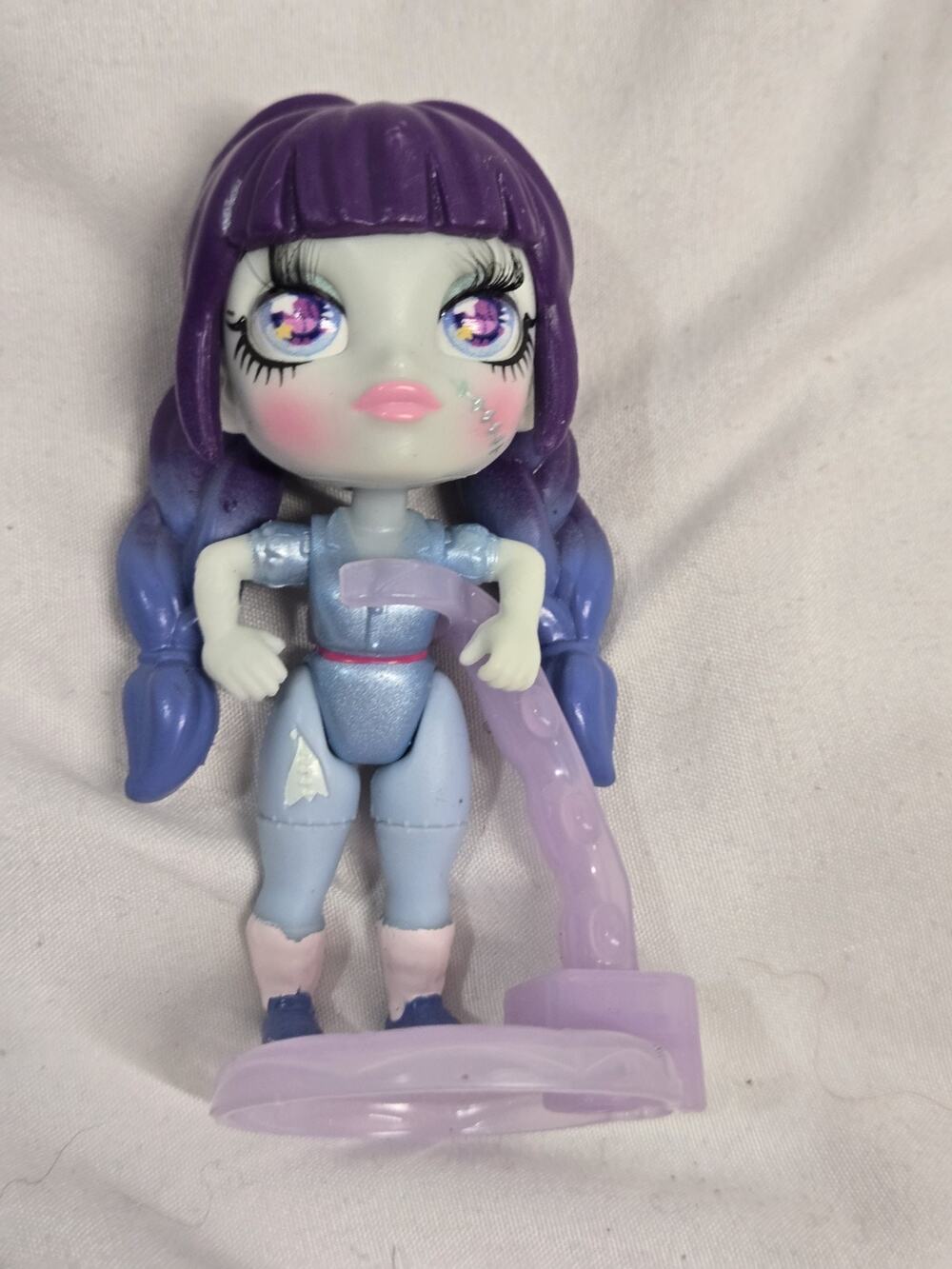 Zombaes Forever Doll Strike Out! Figure Cake Topper Glitter Fashion Blue